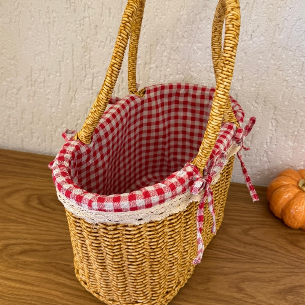 Rattan Çanta Orta Boy Dekoratif 