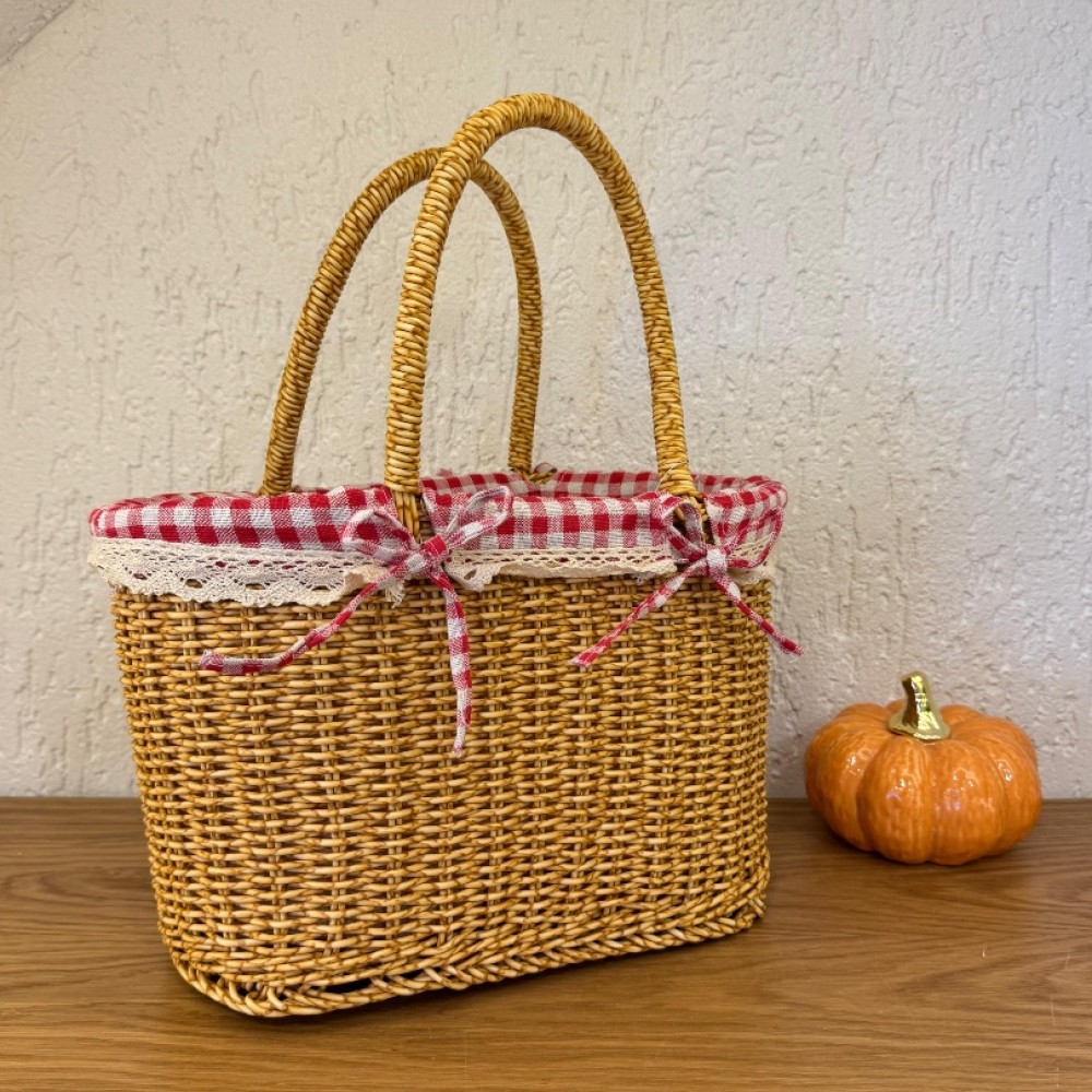 Rattan Çanta Orta Boy Dekoratif 