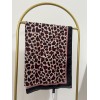 Leopar Desen Bordo Bambu Jakar Şal Leopar Desen Bordo Bambu Jakar Şal