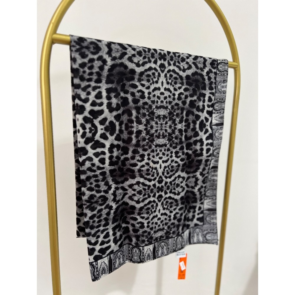 Leopar Desen Bambu Şal