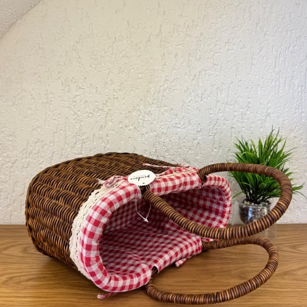Rattan Çanta Orta Boy Dekoratif 