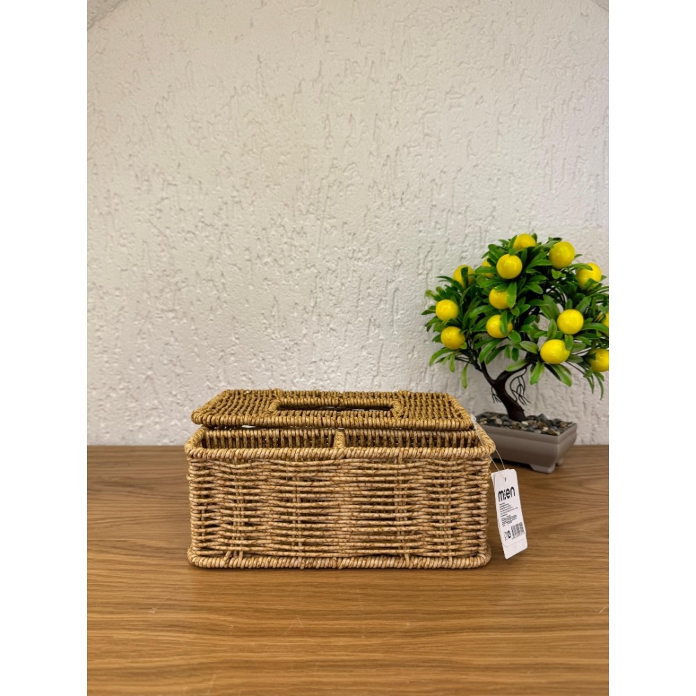 Rattan Çok Amaçlı Kutu Peçetelik Kaşıklık 