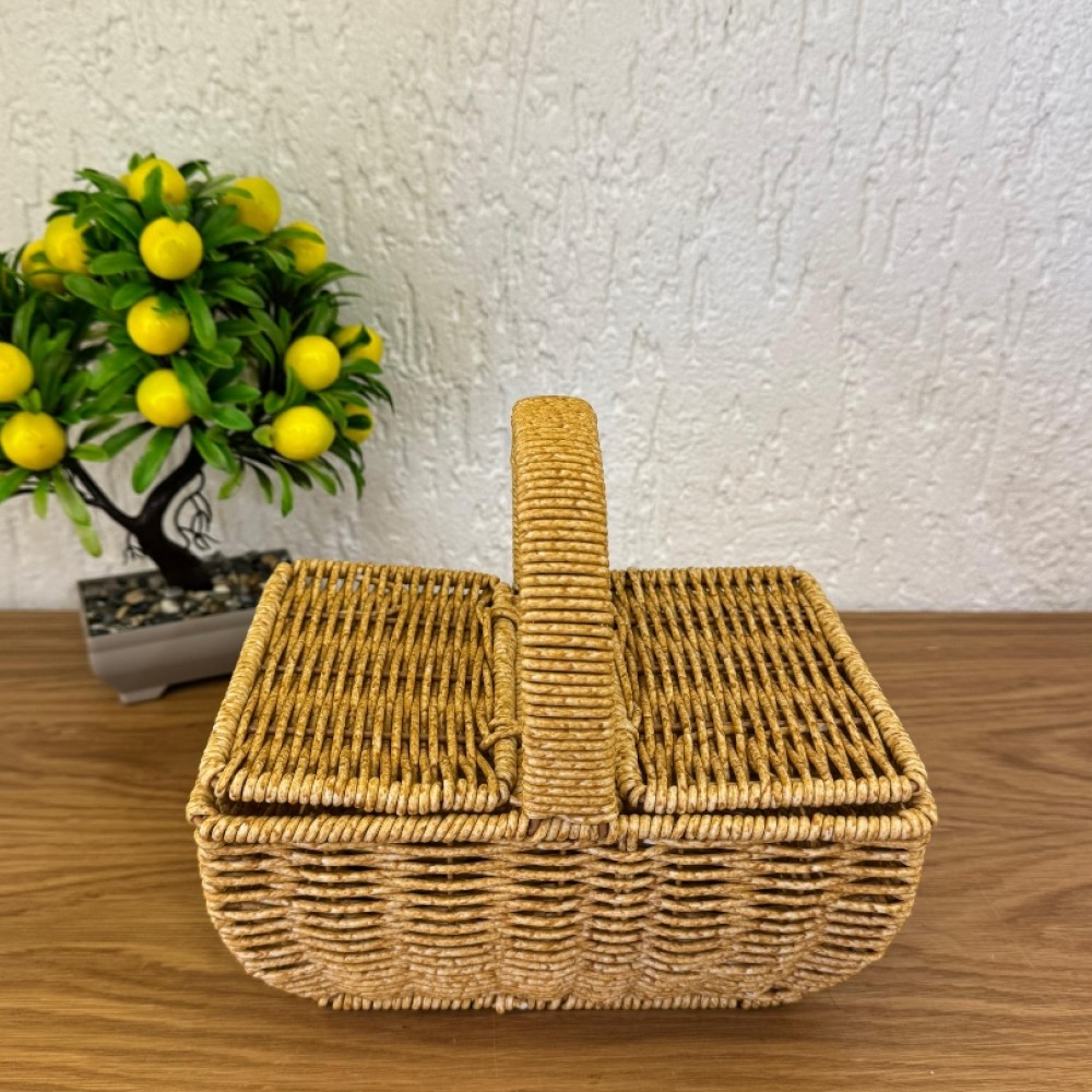 Rattan Minimal Dekoratif Sepet 