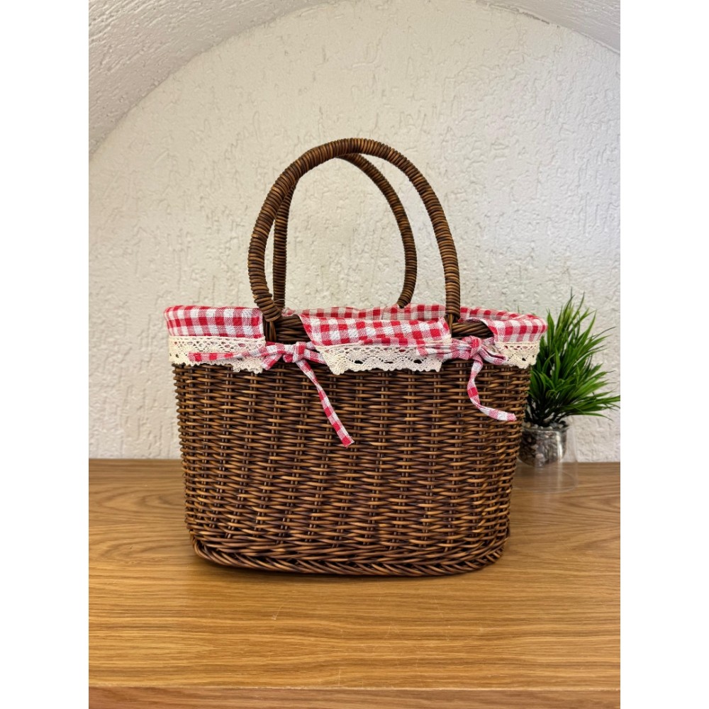 Rattan Çanta Orta Boy Dekoratif 
